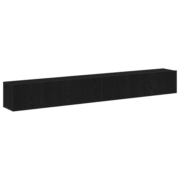 vidaXL TV-benksett 3 pcs Svart Eik 80 x 30 x 30 cm Konstruert tre