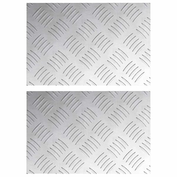vidaXL Trinn Rektangulær 2 pcs sølv 30 x 20 cm Aluminium