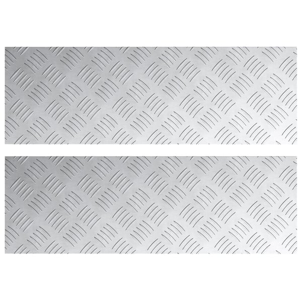 vidaXL Trinn Rektangulær 2 pcs sølv 75 x 25 cm Aluminium