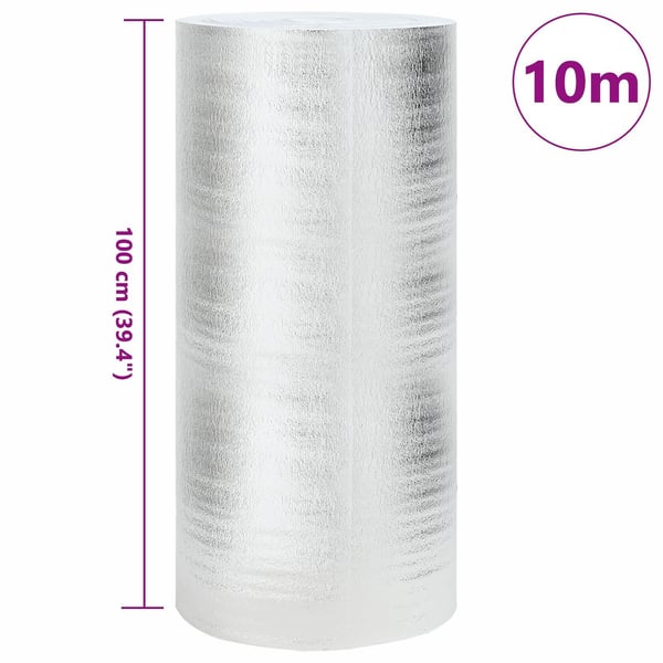 vidaXL Varmereflektor for radiator sølv 10 x 1 m Polyethylen