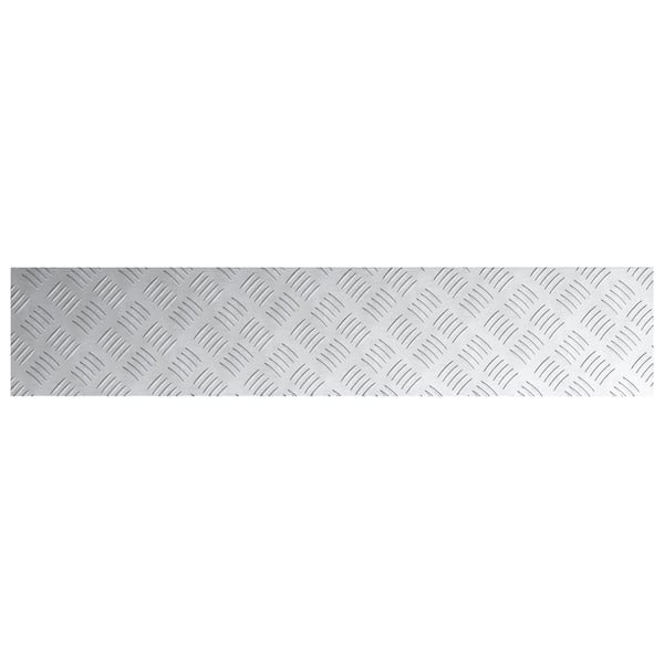 vidaXL Sjekkplater 4 pcs sølv 100 x 20 cm Aluminium