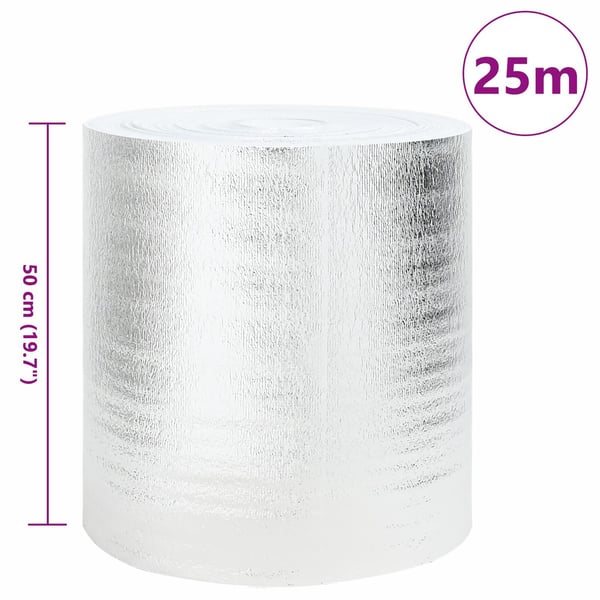 vidaXL Varmereflektor for radiator sølv 25 x 0,5 m Polyethylen
