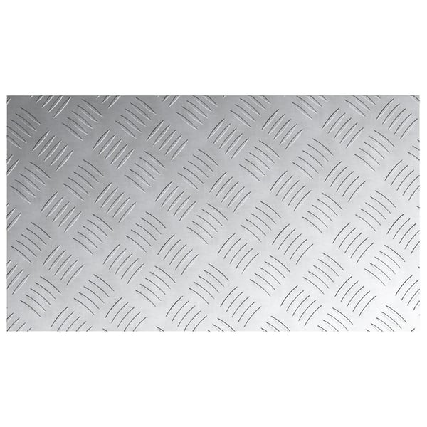 vidaXL Trinn Rektangulær 4 pcs sølv 70 x 40 cm Aluminium