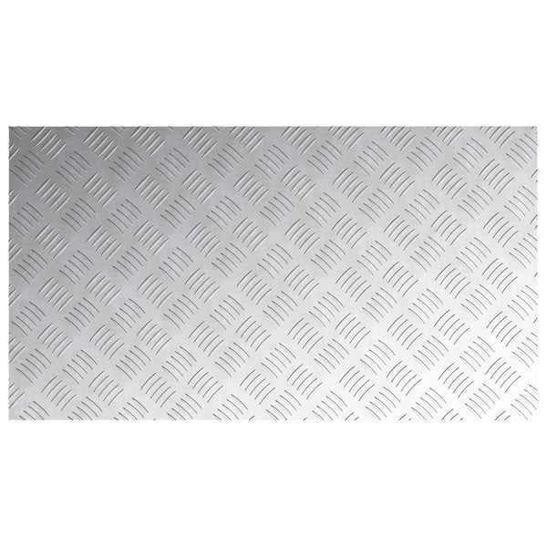 vidaXL Trinn Rektangulær 4 pcs sølv 90 x 50 cm Aluminium