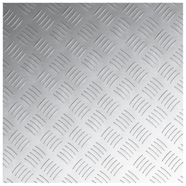 vidaXL Trinn Torget 2 pcs sølv 50 x 50 cm Aluminium