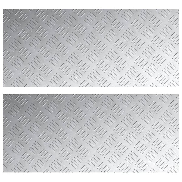vidaXL Trinn Rektangulær 2 pcs sølv 90 x 40 cm Aluminium