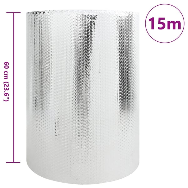 vidaXL Radiator varmereflektor Sølv 30 x 0.6 m Polyethylen