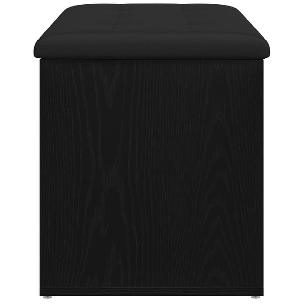vidaXL Oppbevaringsbenk Svart Eik 82 x 42 x 45 cm Konstruert tre