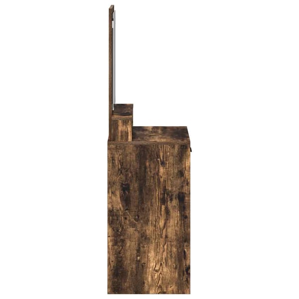 vidaXL Sminkebord med skuff Røkt eik 50 x 41 x 140 cm Konstruert tre