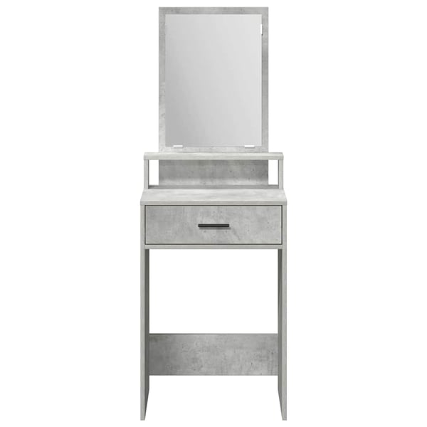 vidaXL Sminkebord med skuff Betonggrå 50 x 41 x 140 cm Konstruert tre