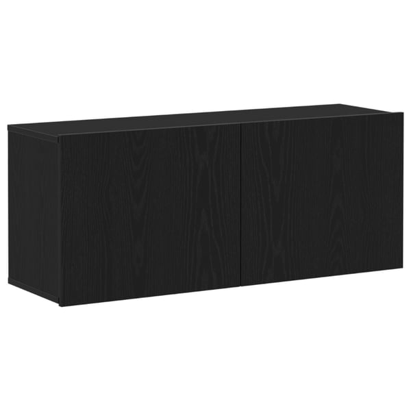 vidaXL TV-benksett Svart Eik 100 x 30 x 41 cm Konstruert tre
