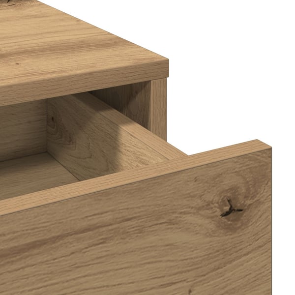 vidaXL Sminkebord med speillys Brun 50 x 41 x 140 cm Konstruert tre