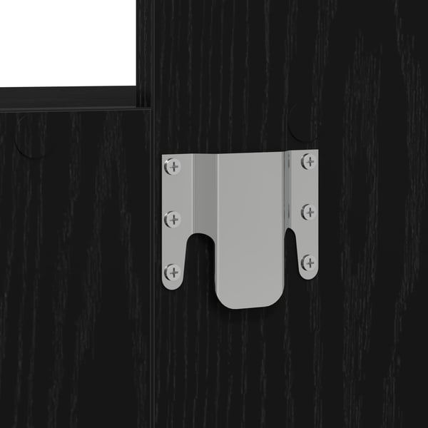 vidaXL Sminkebord med speillys Svart 60 x 40 x 70 cm Konstruert tre