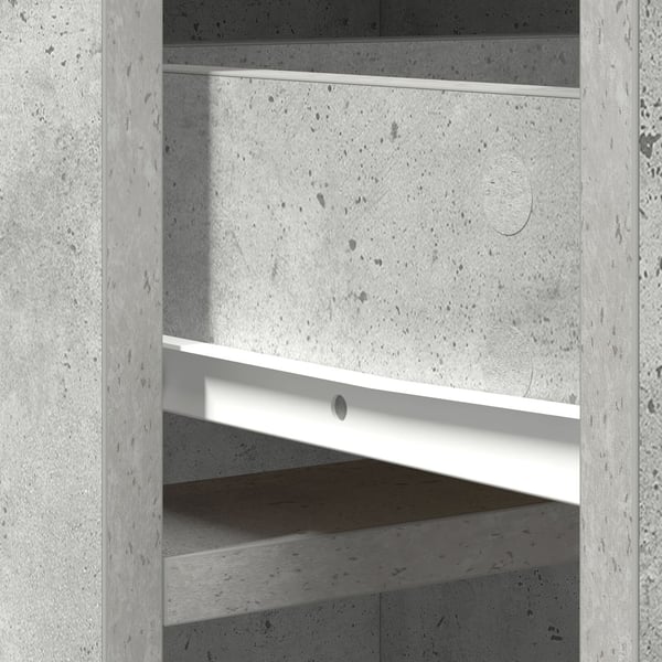vidaXL Betonggrå MDF Standard Samtida sidoenhet Rektangulär Samtida