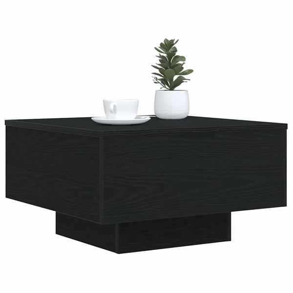 vidaXL Kaffebord Svart Eik 55 x 55 x 31 cm Konstruert tre