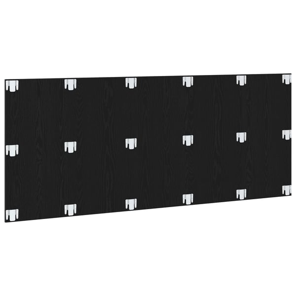 vidaXL Seng Hodegjerde Svart Eik 160 x 1.5 x 80.5 cm Konstruert tre