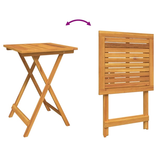 vidaXL Puutarhan Bistro Set 3 pcs Ruskea Tiheä akasiapuu