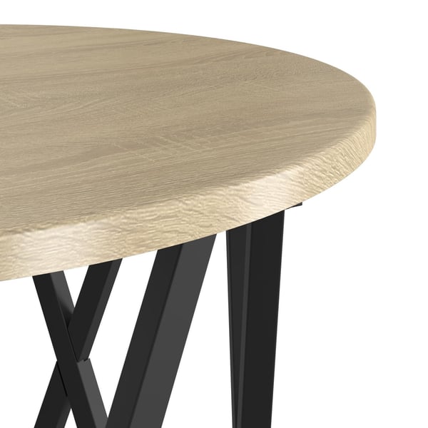 vidaXL Sidetabell 2 pcs Sonoma eik Konstruksjonsvirke og stål