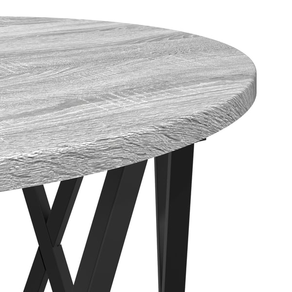 vidaXL Nesting Sidebord 3 pcs Grå Sonoma Konstruksjonsvirke og stål