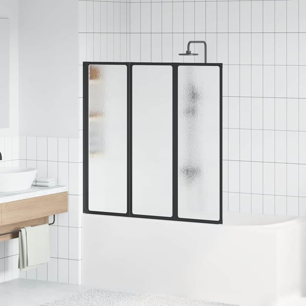 vidaXL Brusevæg 117x120 cm 3 paneler foldbar