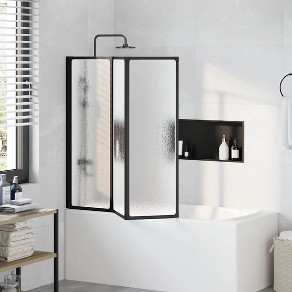 vidaXL Brusevæg 117x120 cm 3 paneler foldbar