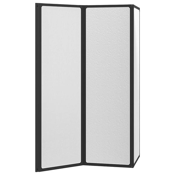 vidaXL Duschvägg vikbar Vit 3-paneler 141x132 cm