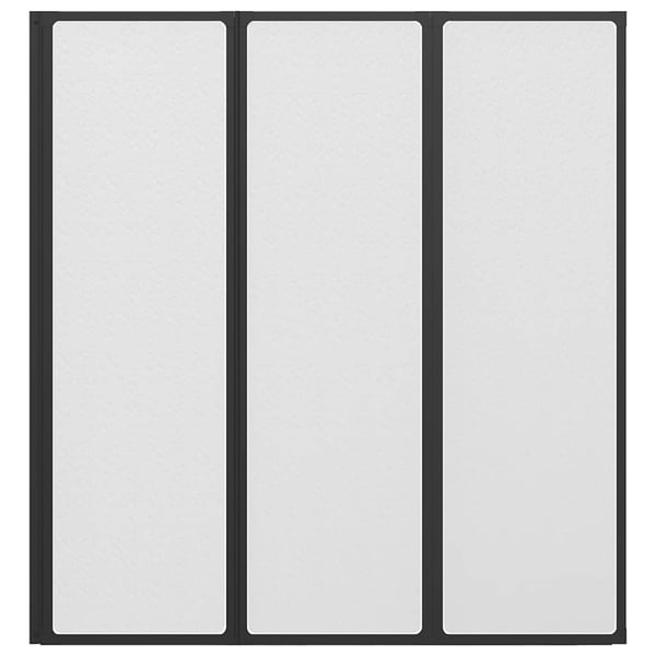 vidaXL Duschvägg vikbar Vit 3-paneler 141x132 cm