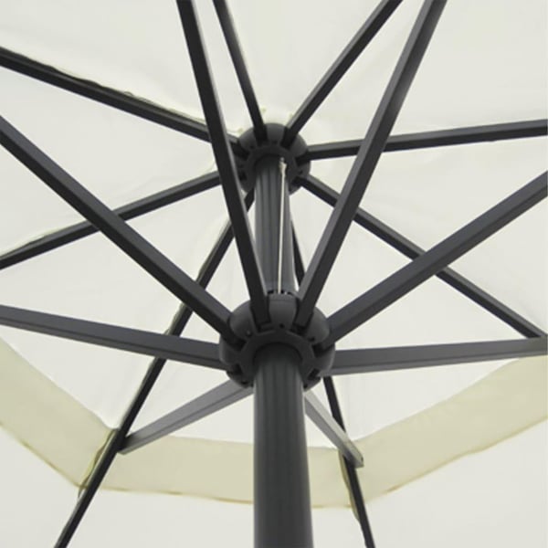 vidaXL parasol 500 cm aluminium hvid