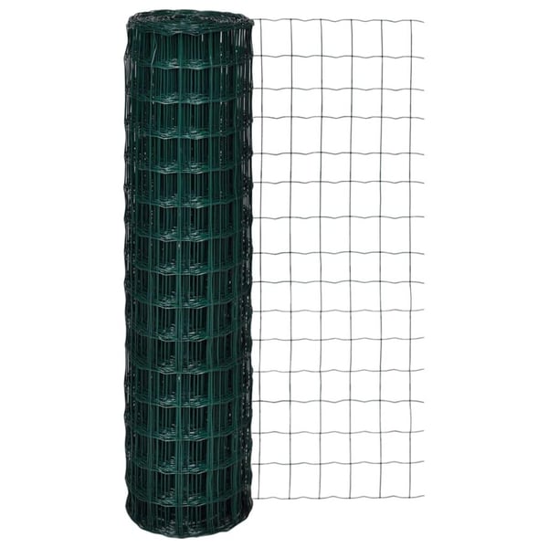 vidaXL Euroaita teräs 25 x 1,5 m vihreä