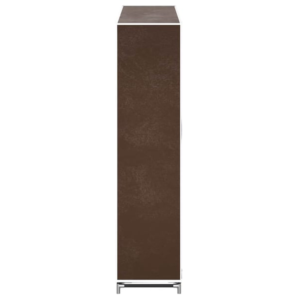 vidaXL Skoskap i stoff med trekk 115 x 28 x 110 cm brun