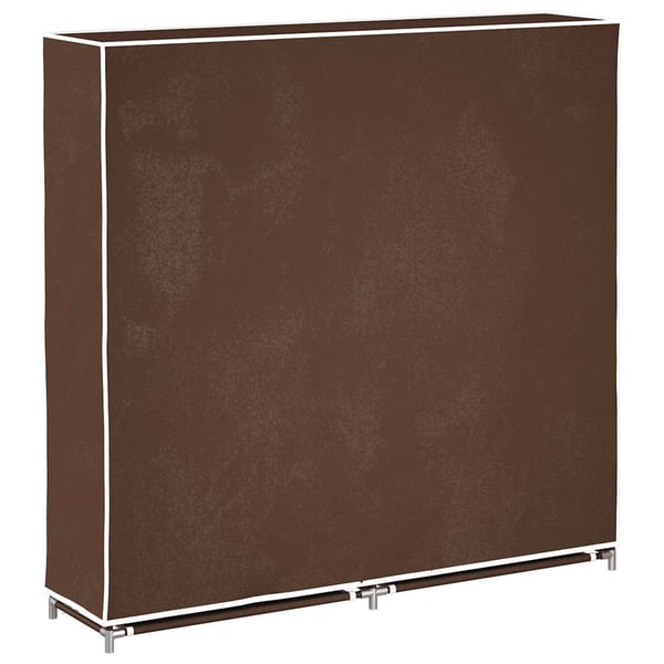 vidaXL Skoskap i stoff med trekk 115 x 28 x 110 cm brun