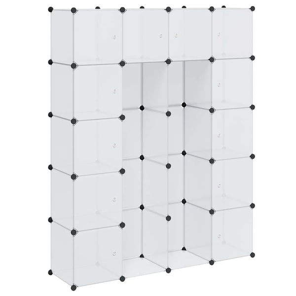 vidaXL modulskab med 14 rum hvid 37x146x180,5 cm