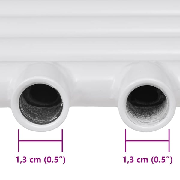 vidaXL håndklæderadiator 480x480 mm centralvarme lige