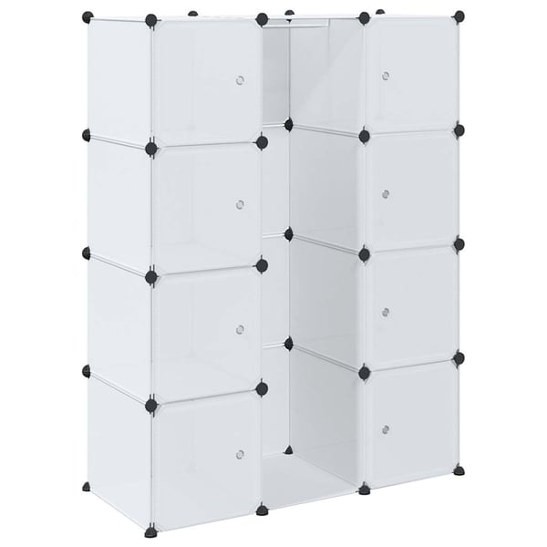 vidaXL Modulskap med 9 rom 109x36,5x143 cm hvit