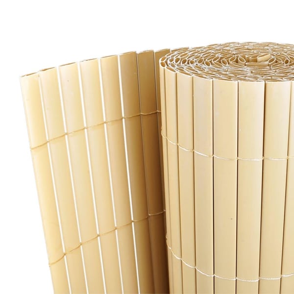 vidaXL hegnspanel PVC 90 x 300 cm gul