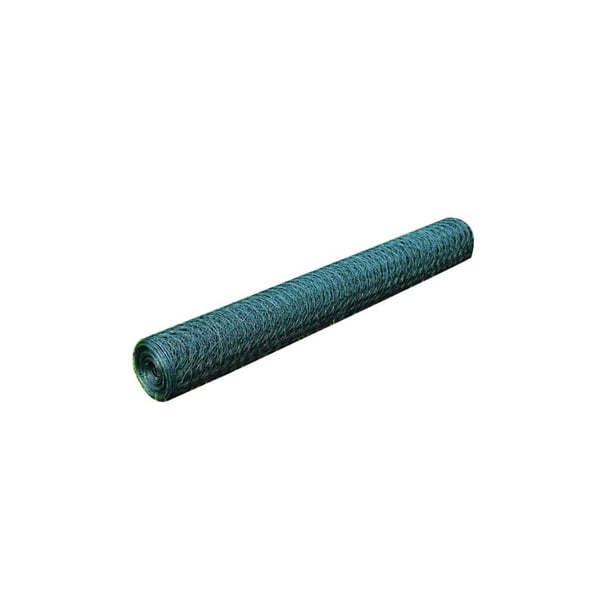 vidaXL hønsenet galvaniseret stål med PVC-belægning 25 x 0,75 m grøn