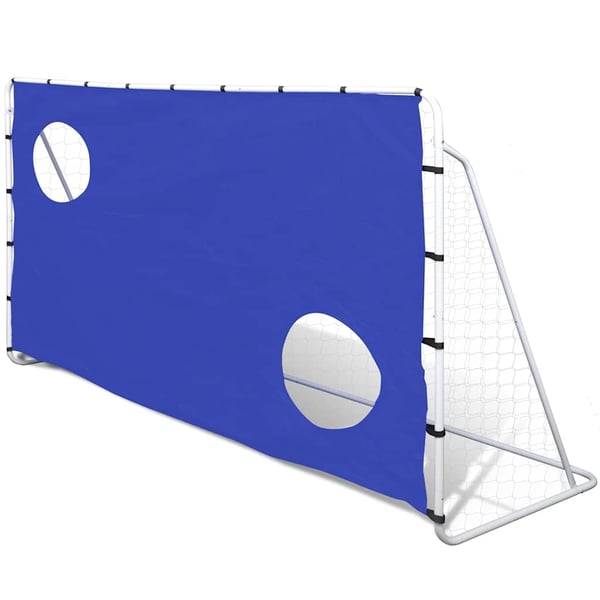 vidaXL Fotballmål med siktevegg stål 240x92x150 cm høykvalitets