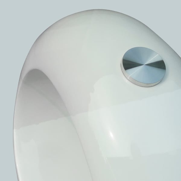 vidaXL Sofabord med oval glassflate høyglans hvit change2
