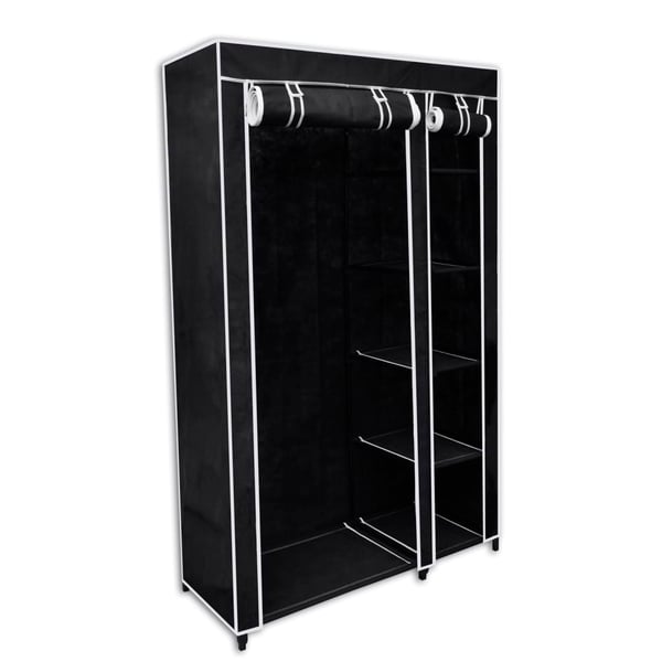 vidaXL foldeklædeskab 110 x 45 x 175 cm sort