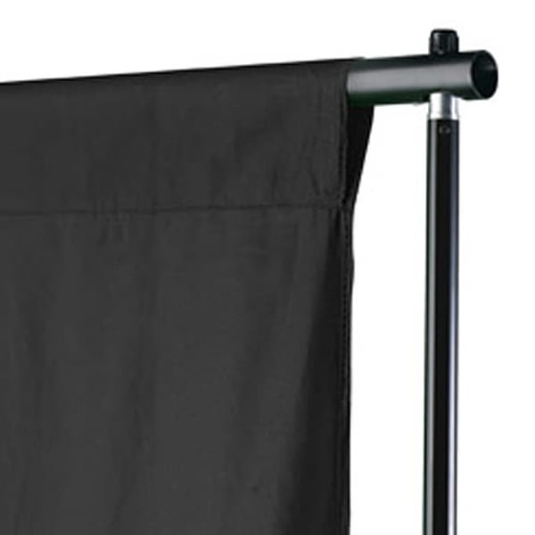 vidaXL fotobaggrund i bomuld sort 300 x 300 cm