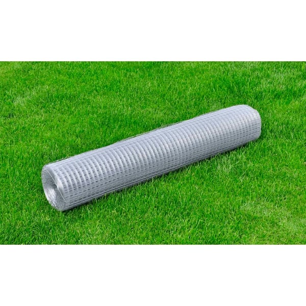 vidaXL hønsenet 25 x 1 m galvaniseret stål sølvfarvet