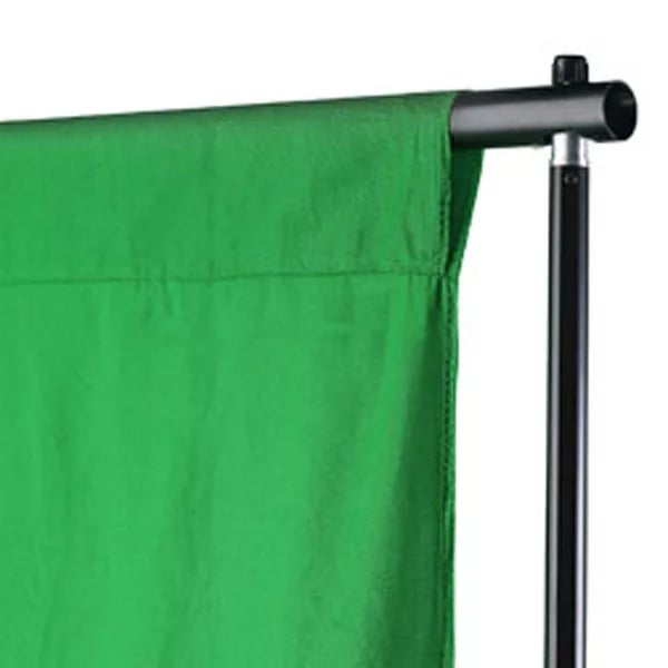 vidaXL Bakteppe bomull uten stativ grønn 300x300 cm chroma key