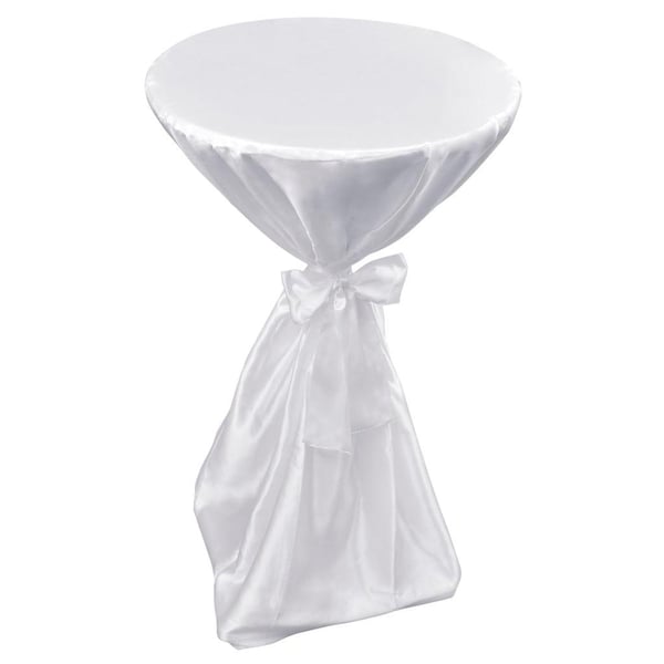 vidaXL Bord dække Hvid 60cm med bånd 2 stk
