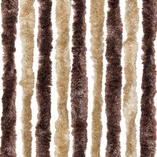 vidaXL Insektgardin beige og lysebrun 100x220 cm chenille