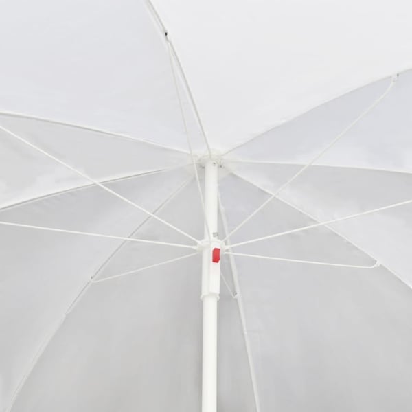vidaXL haveseng med parasol polyrattan sort