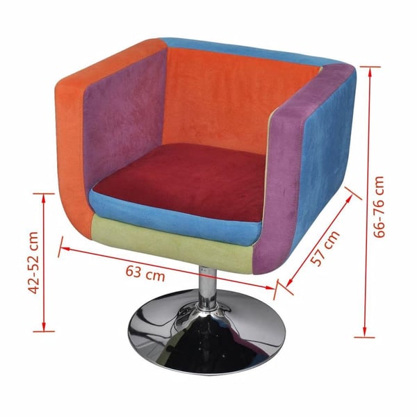 vidaXL kubelænestol med patchworkdesign stof