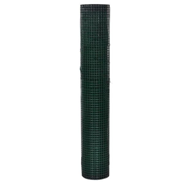 vidaXL Trådgjerde kylling galvanisert med PVC-belegg 10x1 m grønn
