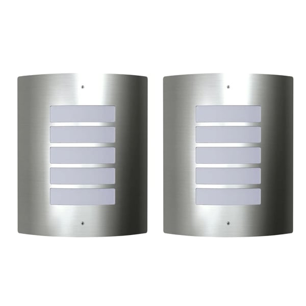 vidaXL Rustfritt stål Vanntett Vegglamper 2 stk 60W
