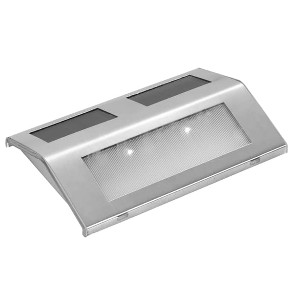 vidaXL Trappetrinn med LED-lys og solcellepanel 4 stk