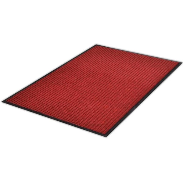 vidaXL Rød PVC Dørmatte 90 x 120 cm
